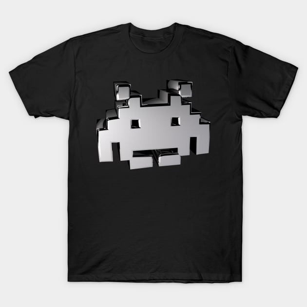 3D Alien - Chrome T-Shirt by 3DMe